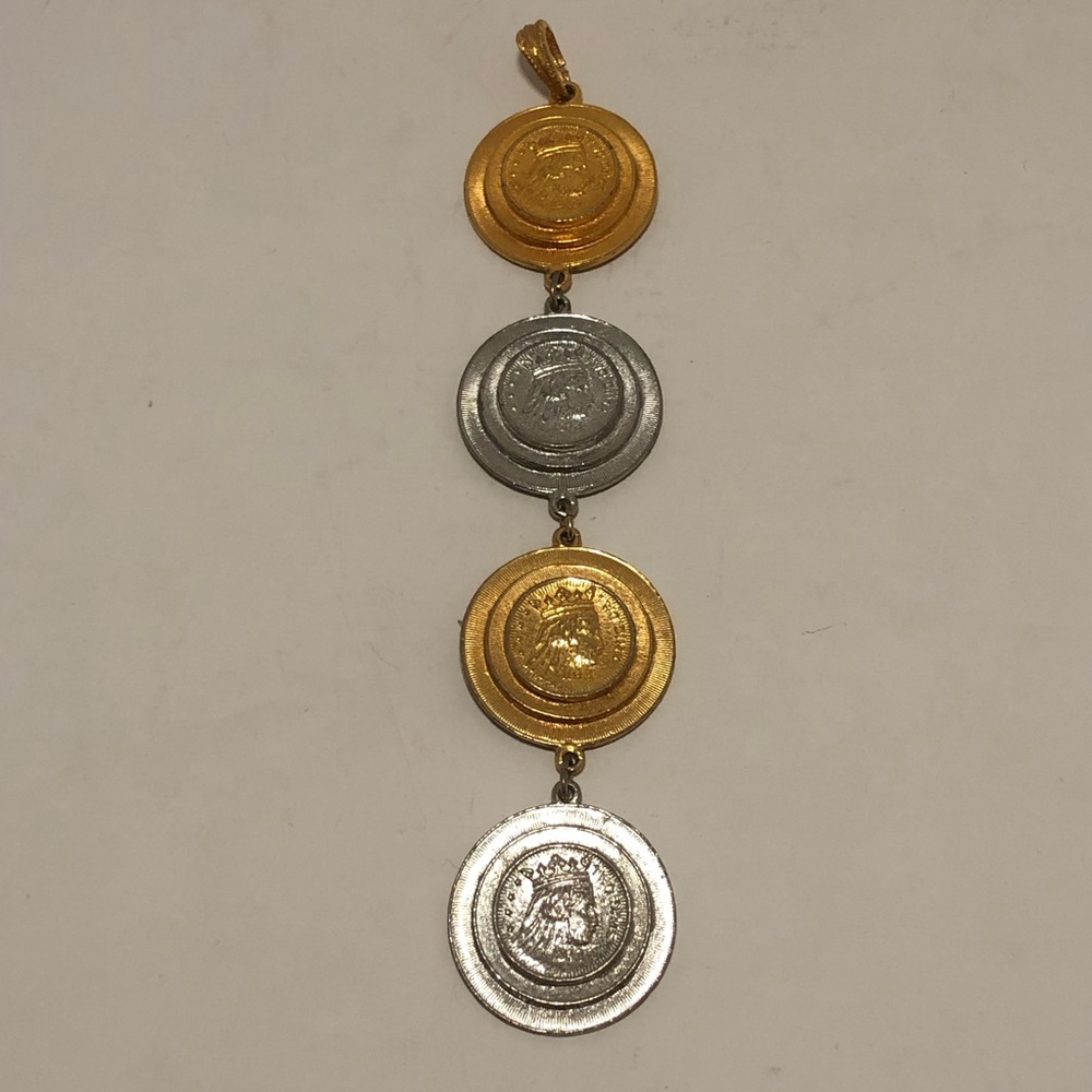 Gold and Silver Coin Pendant